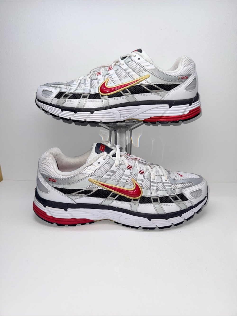 Nike White Black Red Gold Running Sneakers